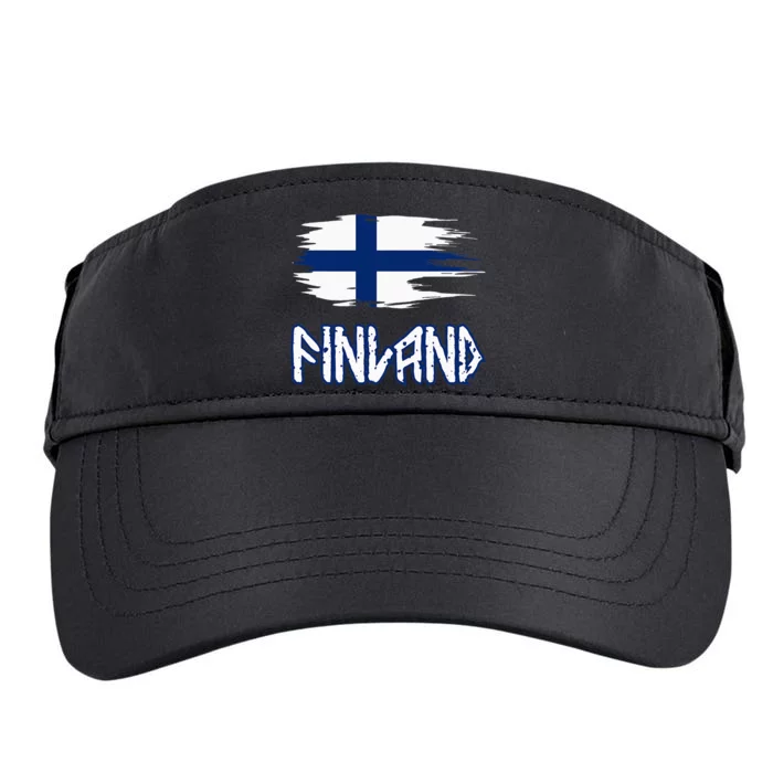 Finland Cool Ancient Nordic Style Flag Adult Drive Performance Visor