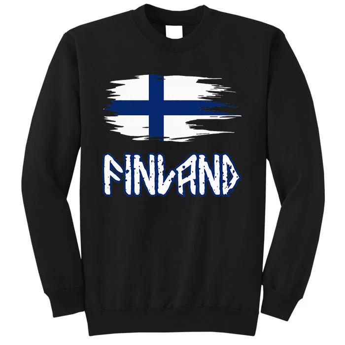 Finland Cool Ancient Nordic Style Flag Tall Sweatshirt