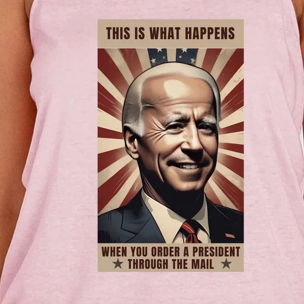 Funny Conservative Anti Joe Biden Women's Knotted Racerback Tank