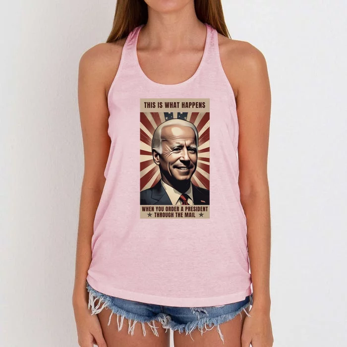 Funny Conservative Anti Joe Biden Women's Knotted Racerback Tank