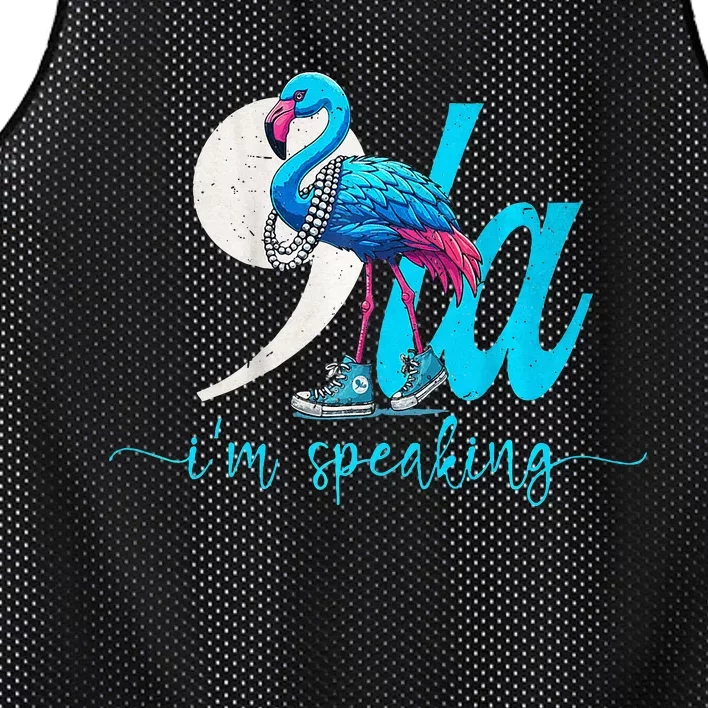 Flamingo Chucks And Pearls Funny Comma La Kamala Harris 2024 Premium Mesh Reversible Basketball Jersey Tank