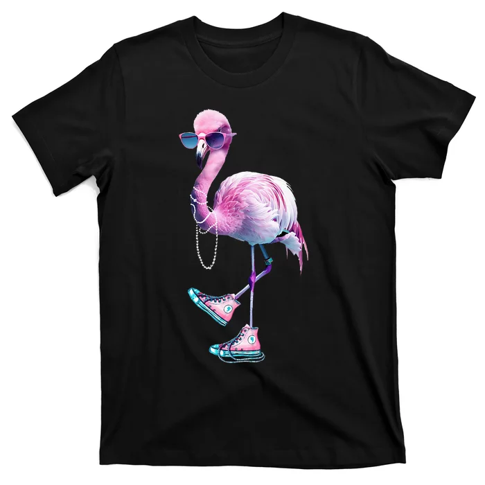 Flamingo Chucks And Pearls Funny Voting 2024 T-Shirt