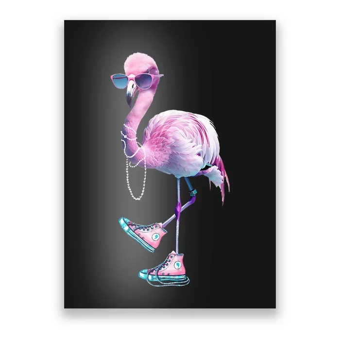 Flamingo Chucks And Pearls Funny Voting 2024 Poster