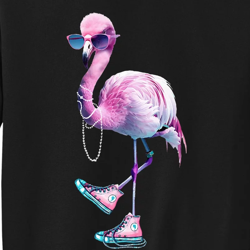 Flamingo Chucks And Pearls Funny Voting 2024 Tall Sweatshirt