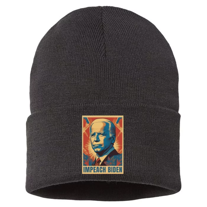 Funny Conservative Anti Joe Biden Sustainable Knit Beanie