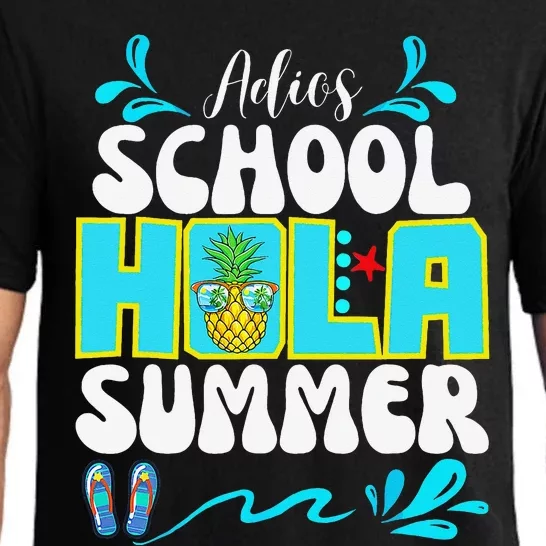 Funny Cute Adios School Hola Summer lovley Pajama Set