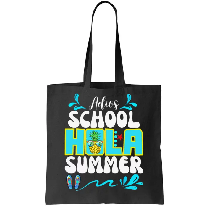 Funny Cute Adios School Hola Summer lovley Tote Bag