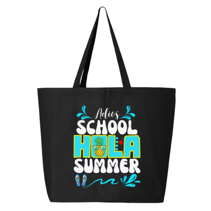 Funny Cute Adios School Hola Summer lovley 25L Jumbo Tote