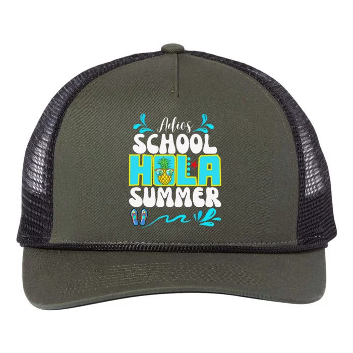 Funny Cute Adios School Hola Summer lovley Retro Rope Trucker Hat Cap