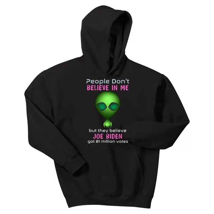 Funny Conservative Anti Biden Tooth Alien Kids Hoodie