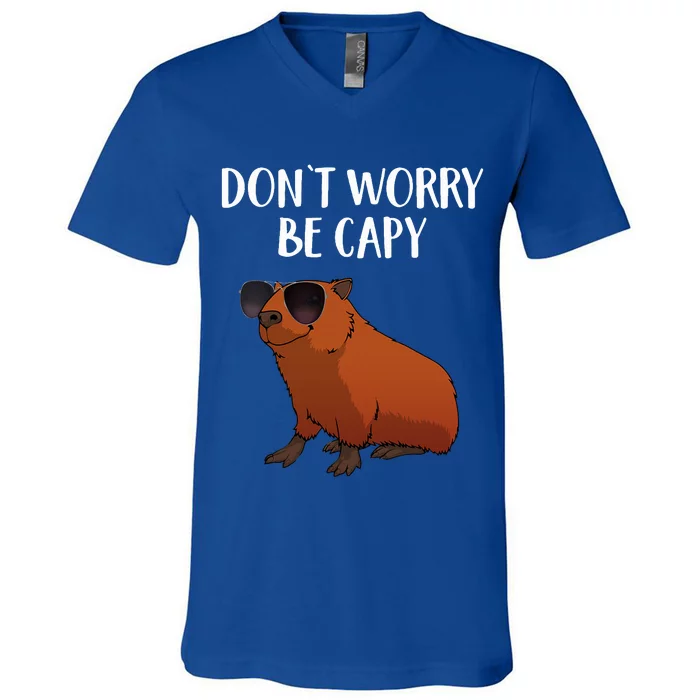 Funny Capybara Art For Cavy Rodent Lover Capybara V-Neck T-Shirt