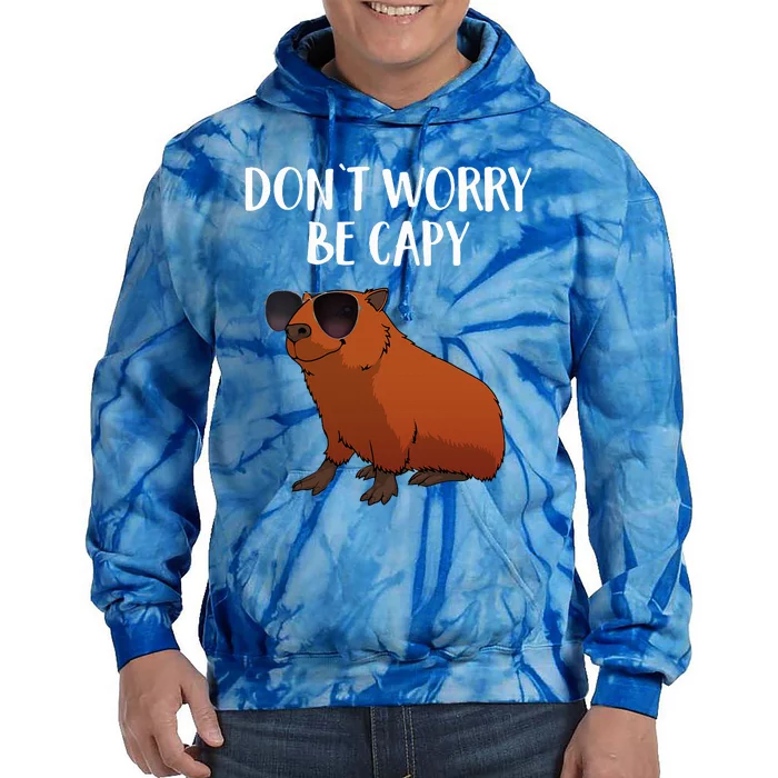 Funny Capybara Art For Cavy Rodent Lover Capybara Tie Dye Hoodie