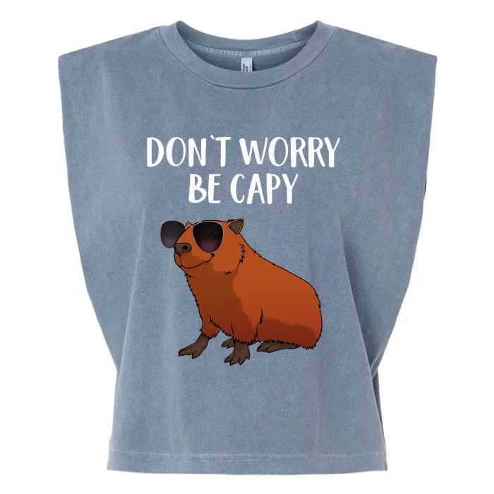 Funny Capybara Art For Cavy Rodent Lover Capybara Garment-Dyed Women's Muscle Tee