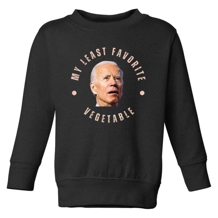 Funny Conservative Anti Biden My Least Favorite Vegetable Toddler Sweatshirt