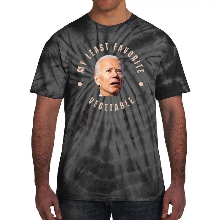 Funny Conservative Anti Biden My Least Favorite Vegetable Tie-Dye T-Shirt