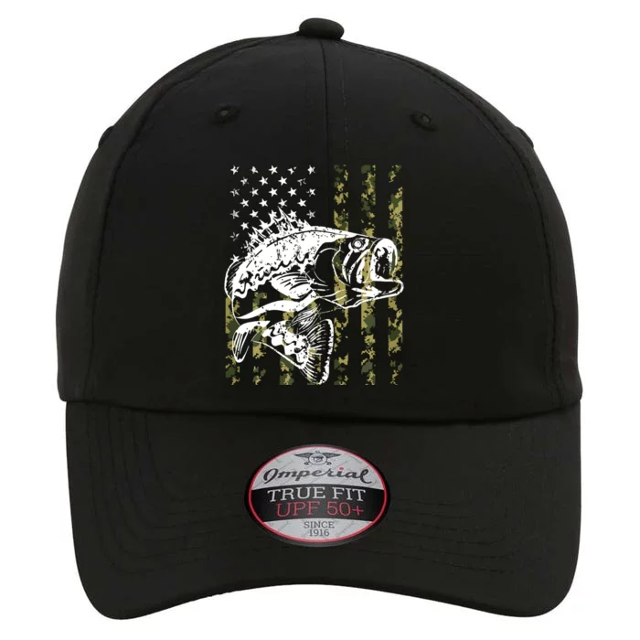 Fishing, Camouflage American Flag Fish, Bass Fish Fisherman The Original Performance Cap