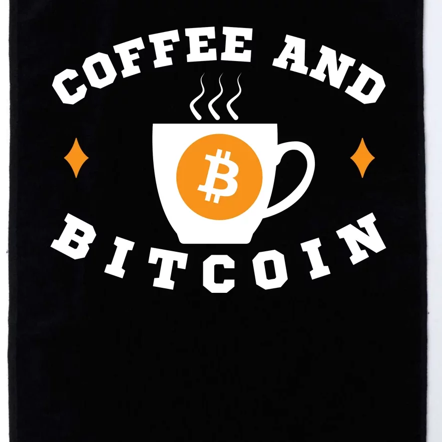 Funny Coffee And Bitcoin Funny Coffee And Crypto Funny Bitcoin Funny Coffee Platinum Collection Golf Towel