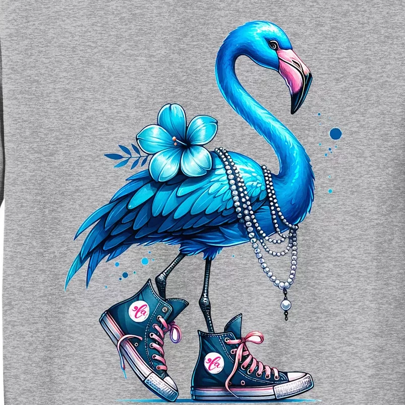 Flamingo Chucks And Pearls Comma La Kamala 2024 Tall Sweatshirt