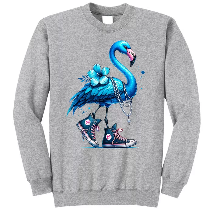 Flamingo Chucks And Pearls Comma La Kamala 2024 Tall Sweatshirt