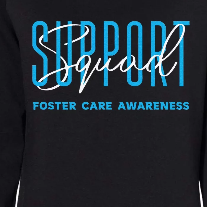 Foster Care Awareness Support Squad Light Blue Ribbon Womens California Wash Sweatshirt