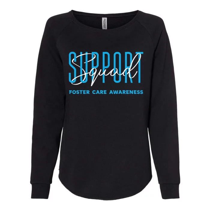 Foster Care Awareness Support Squad Light Blue Ribbon Womens California Wash Sweatshirt