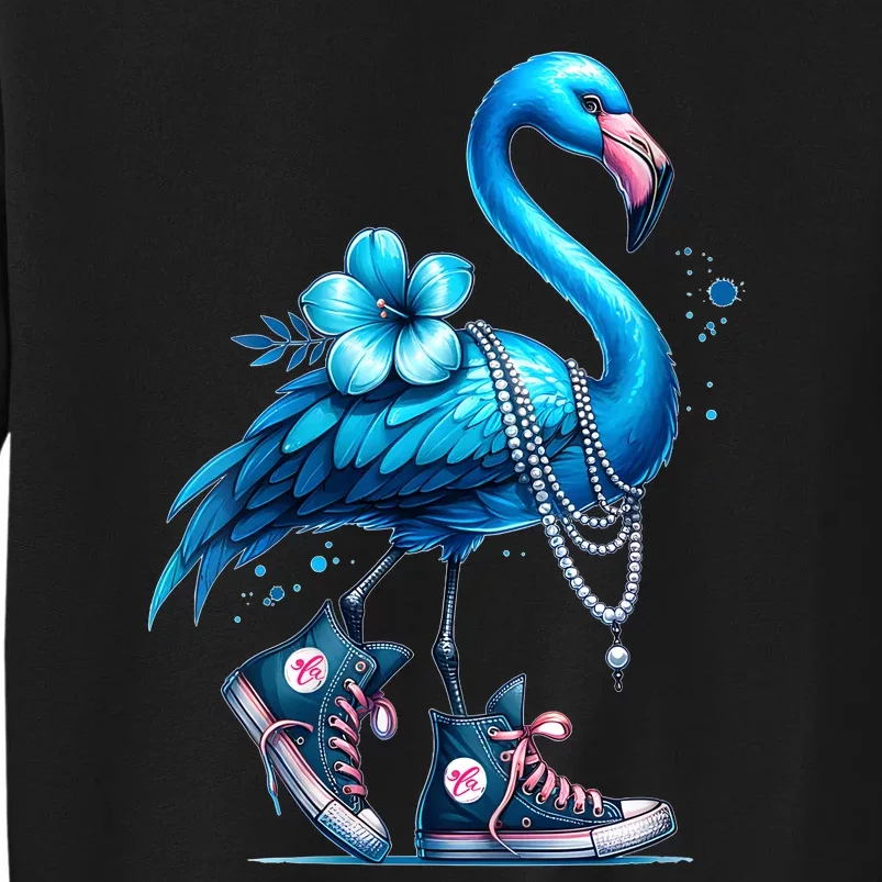 Flamingo Chucks And Pearls Comma La Kamala 2024 Tall Sweatshirt