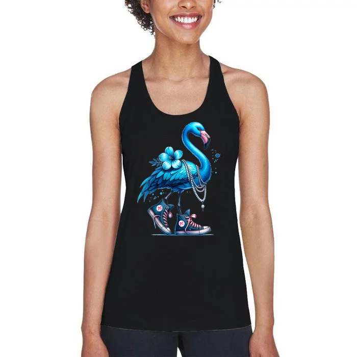 Flamingo Chucks And Pearls Comma La Kamala 2024 Women's Racerback Tank