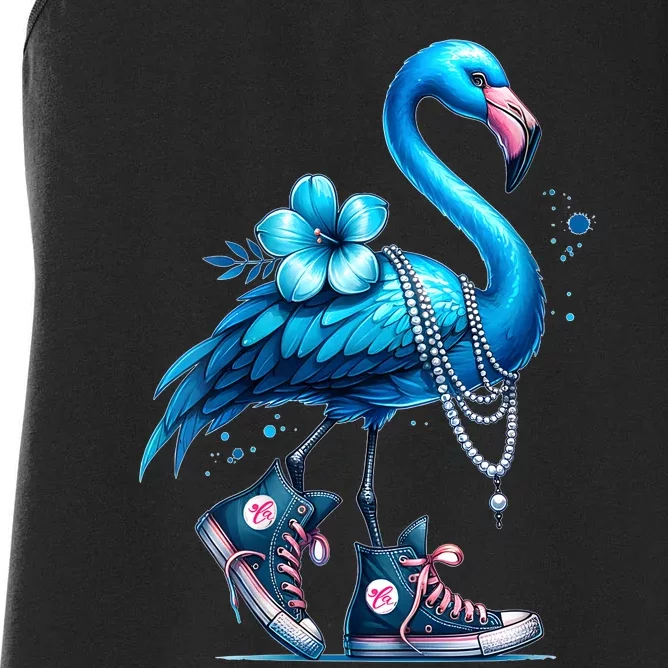 Flamingo Chucks And Pearls Comma La Kamala 2024 Women's Racerback Tank