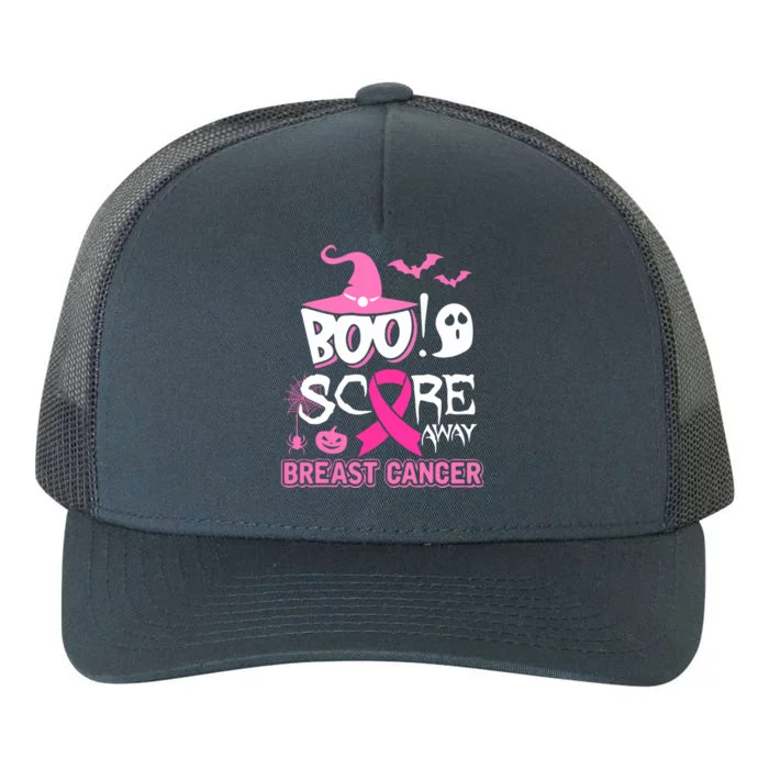 Funny Cancer Awareness Cute Boo Scare Away Gift Yupoong Adult 5-Panel Trucker Hat