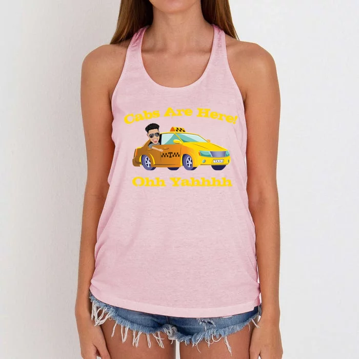 Funny Cabs Are Here With Dj Pauly D From The Jersey Shore Ohh Yahhh Women's Knotted Racerback Tank