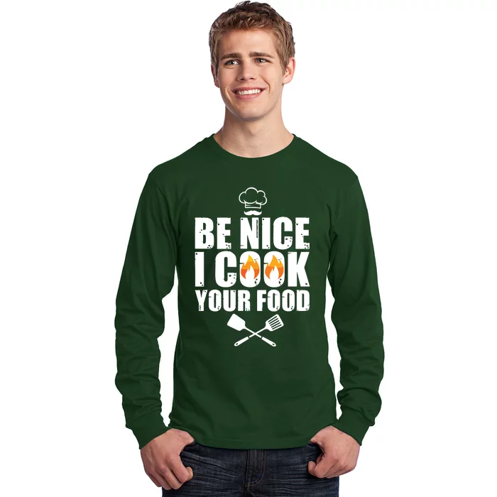 Funny Chef Art For Men Women Restaurant Cooking Food Lover Long Sleeve Shirt