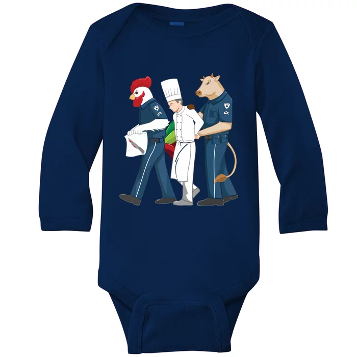 Funny Chef Accused Of Murder Restaurant Cook Kitchen Worker Baby Long Sleeve Bodysuit