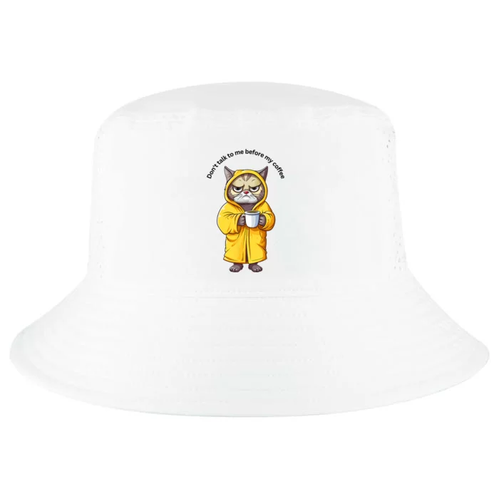 Funny Cat And Coffe Cool Comfort Performance Bucket Hat