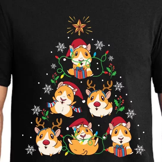 Funny Christmas Animal Guinea Pigs Xmas Tree Holiday Gifts Pajama Set