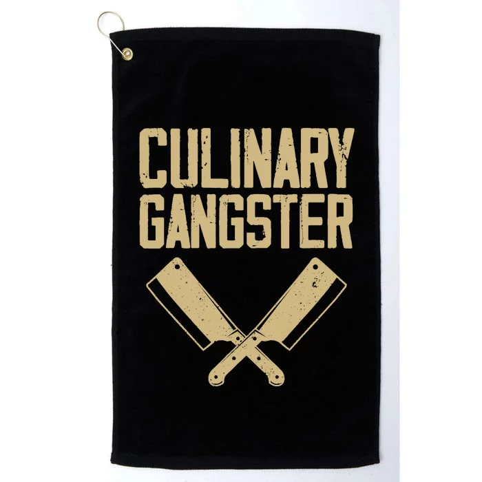 Funny Chef Art Restaurant Kitchen Food Cooking Platinum Collection Golf Towel