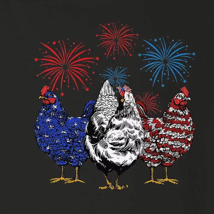 Funny Chickens American Flag Patriotic Farmer 4th Of July Toddler Long Sleeve Shirt