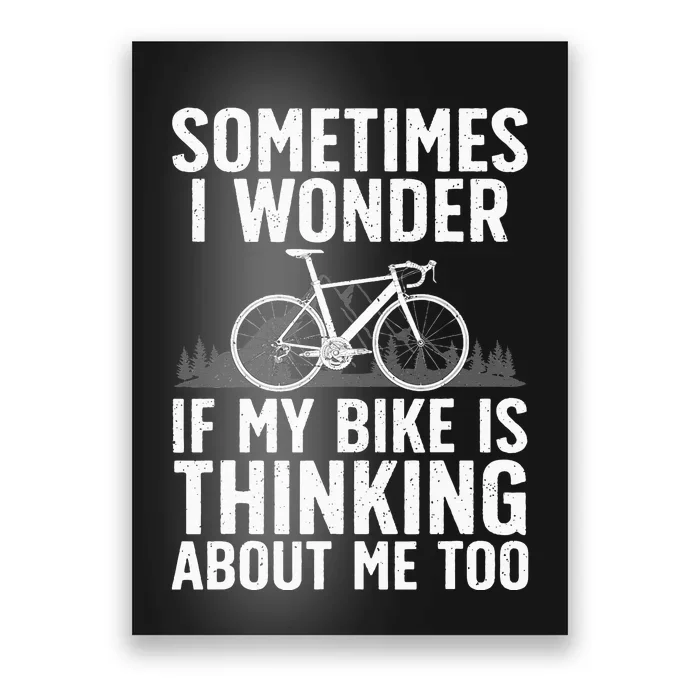 Funny Cycling Art For Men Women Kids Bike Rider Track Racing Poster