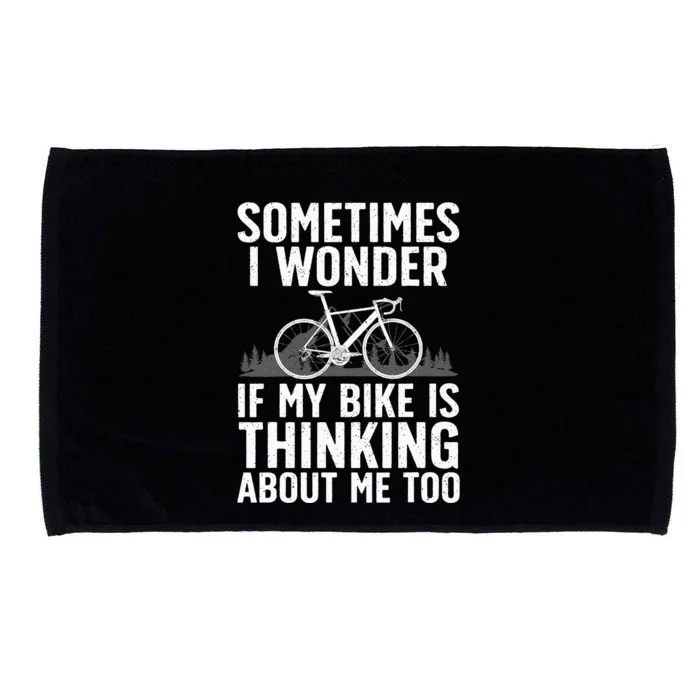 Funny Cycling Art For Men Women Kids Bike Rider Track Racing Microfiber Hand Towel