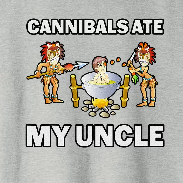 Funny Cannibals Ate My Uncle Women's Crop Top Tee