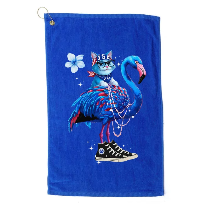 Flamingo Chucks And Pearls Cat Ladies Kamala 2024 Platinum Collection Golf Towel