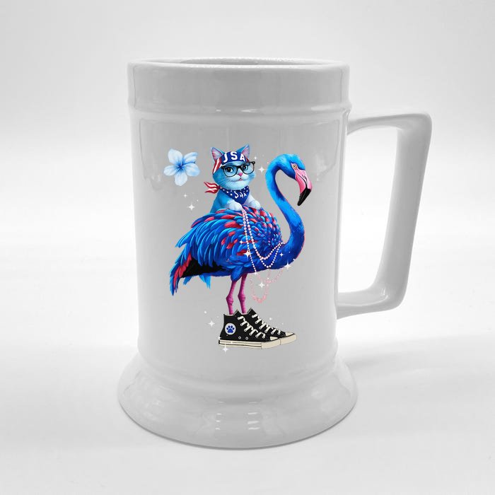 Flamingo Chucks And Pearls Cat Ladies Kamala 2024 Front & Back Beer Stein