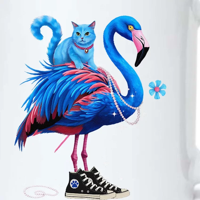 Flamingo Chucks And Pearls Cat Ladies Kamala 2024 Black Color Changing Mug