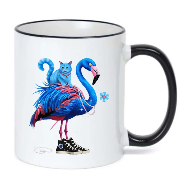 Flamingo Chucks And Pearls Cat Ladies Kamala 2024 Black Color Changing Mug