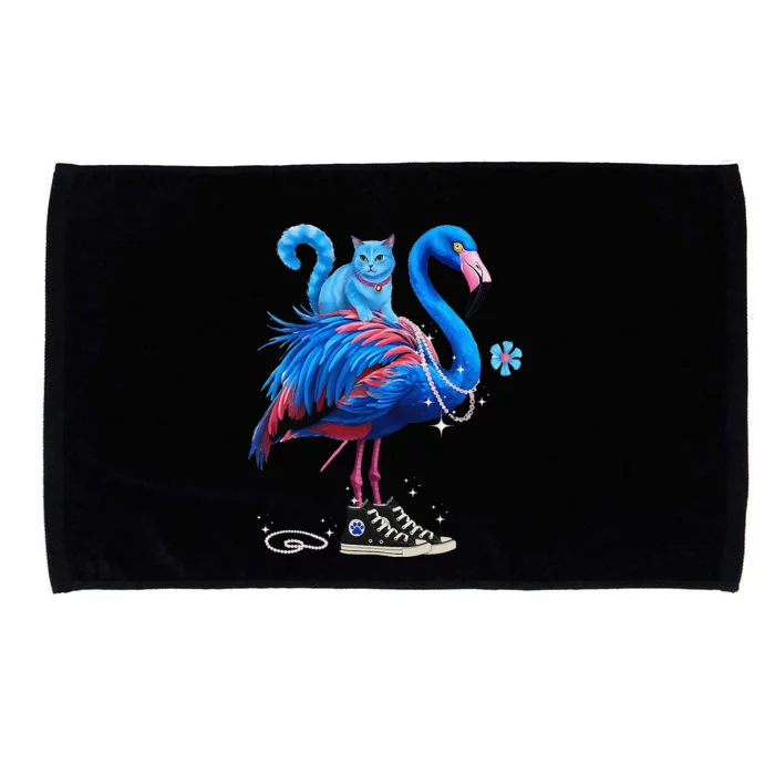 Flamingo Chucks And Pearls Cat Ladies Kamala 2024 Microfiber Hand Towel