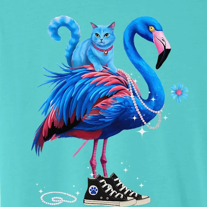 Flamingo Chucks And Pearls Cat Ladies Kamala 2024 ChromaSoft Performance T-Shirt