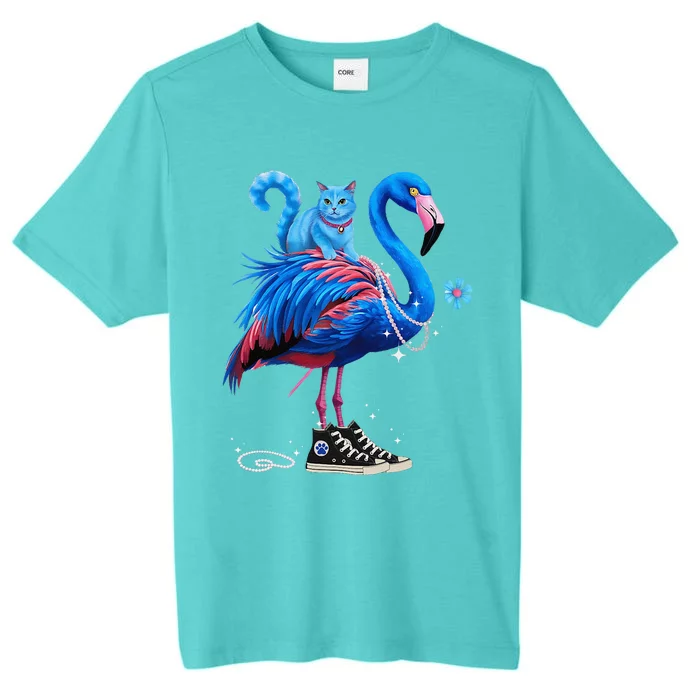 Flamingo Chucks And Pearls Cat Ladies Kamala 2024 ChromaSoft Performance T-Shirt