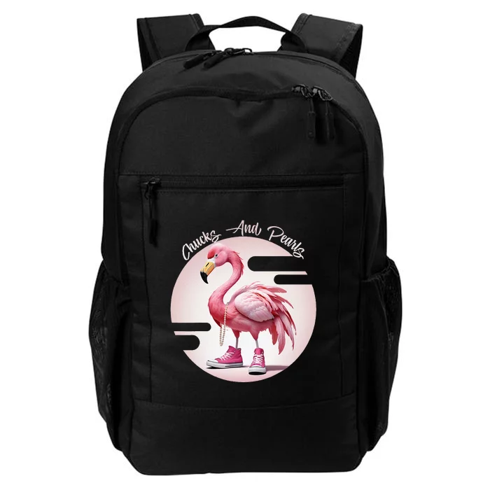 Flamingo Chucks And Pearls Comma La Kamala Daily Commute Backpack