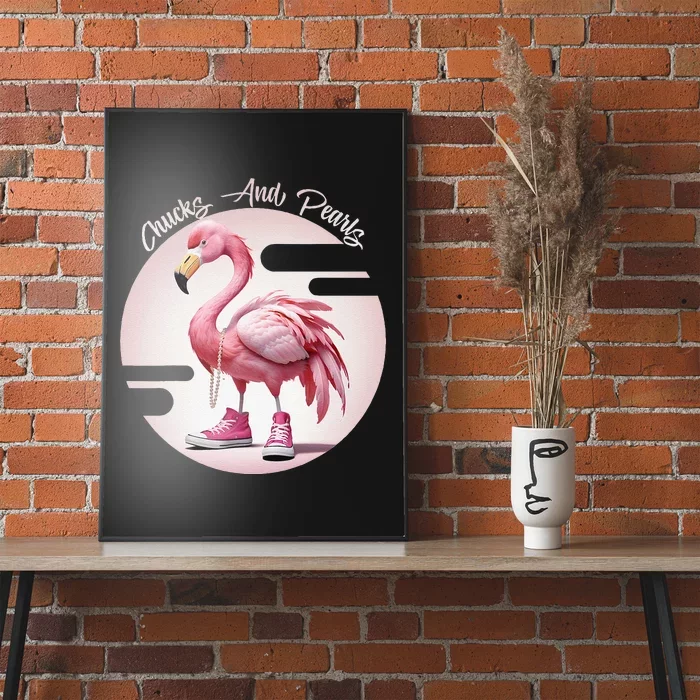 Flamingo Chucks And Pearls Comma La Kamala Poster