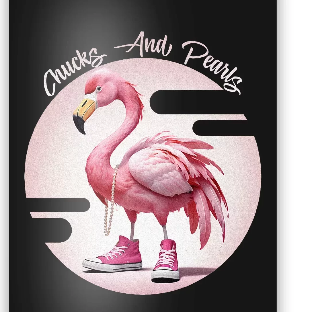 Flamingo Chucks And Pearls Comma La Kamala Poster