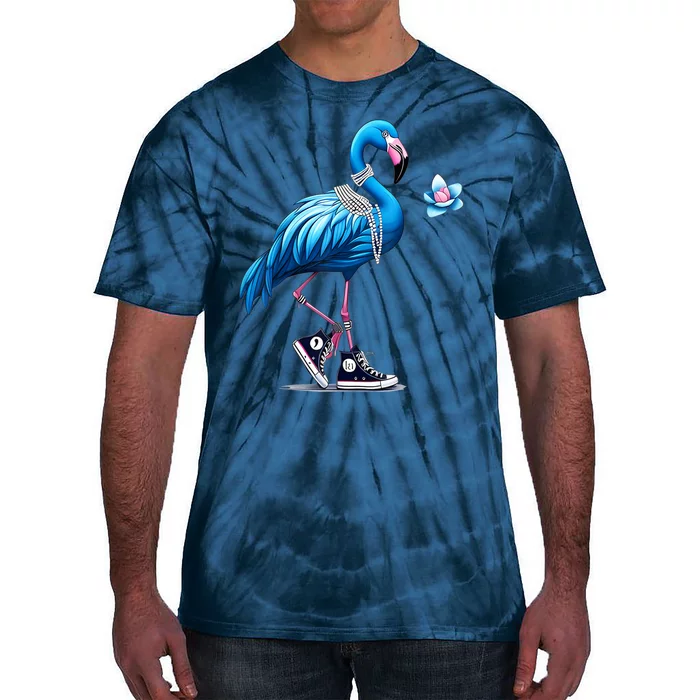 Flamingo Chucks And Pearls Comma La Kamala 2024 Tie-Dye T-Shirt